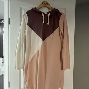 Colorblock Hoodie Dress